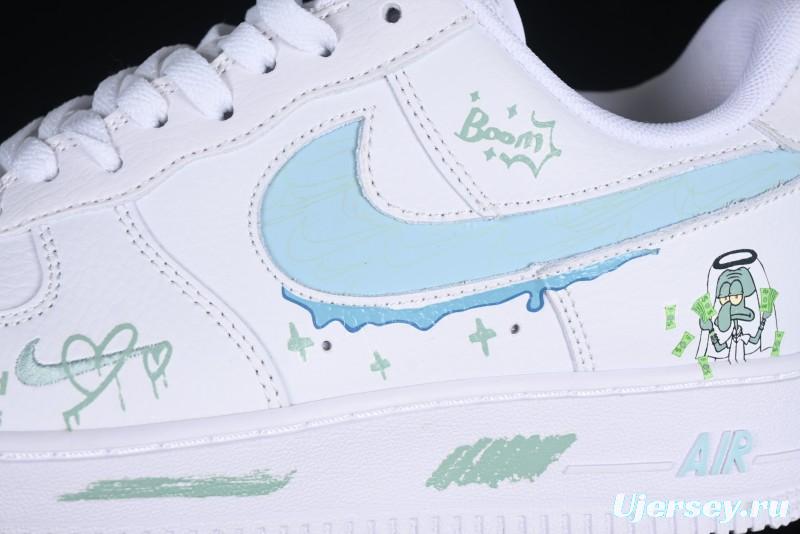 Nike Air Force 1'07 Low "Octopus Brother" SpongeBob Comic Series Squidward Middle East Casual Sneakers - FB8971-060
