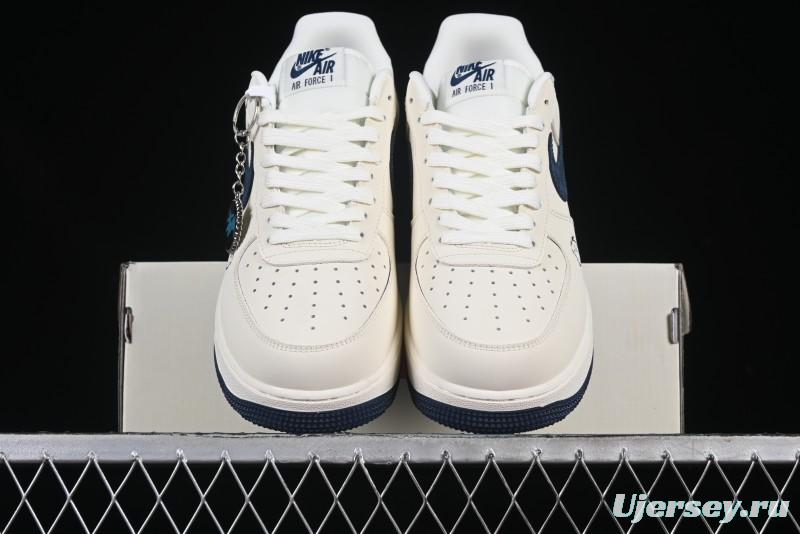 Nike Air Force 1 '07 Low Stussy Supreme Collaboration Checkerboard Beige Low-Top Casual Sneakers - DF0188-037