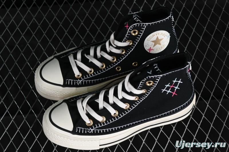 Converse All Star Lift Platform Sneakers with Daisy Stitch Detail - A08731C