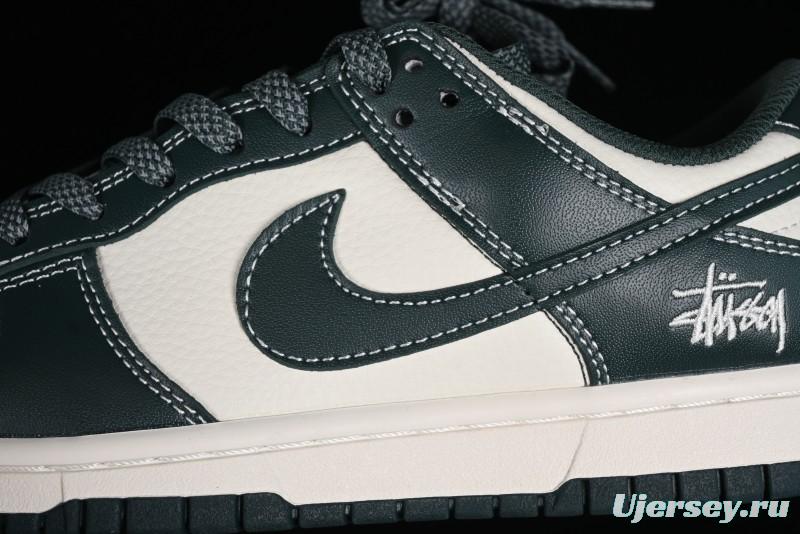 Nike SB Dunk Low Stussy Collaboration - Navy Starry Sky Anniversary Custom Low-Top Casual Skate Shoes - BB9898-003