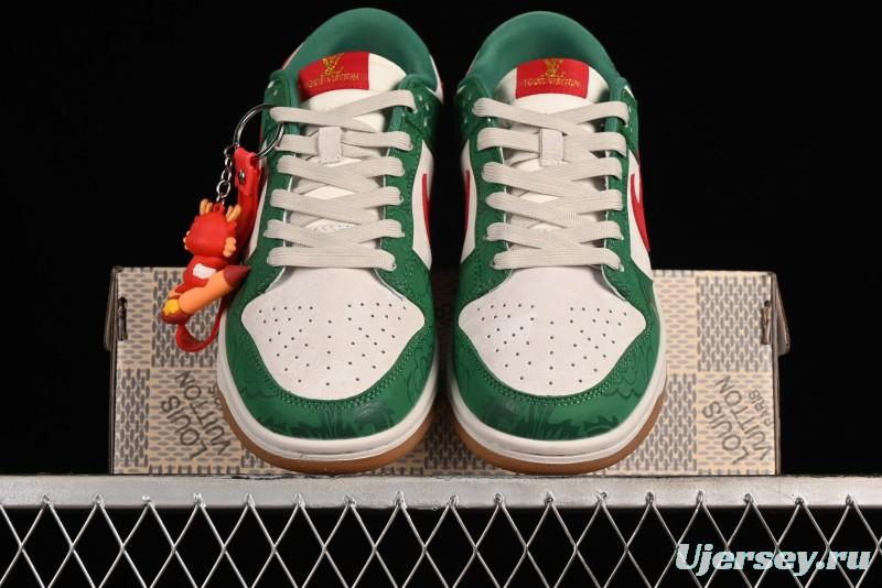 Nike SB Dunk Low Chinese New Year Limited Edition - Little Azure Dragon Anniversary High-End Custom Low-Top Casual Sneakers - XP3802-331