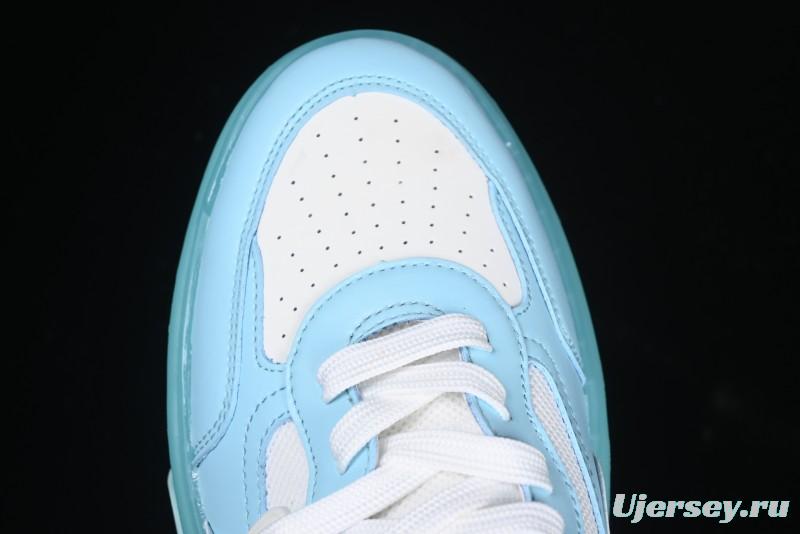 Christian Louboutin Funnyto Flat Comfortable Fashion Low-Top Sneakers with Raw Ice Blue Sole - X.D4