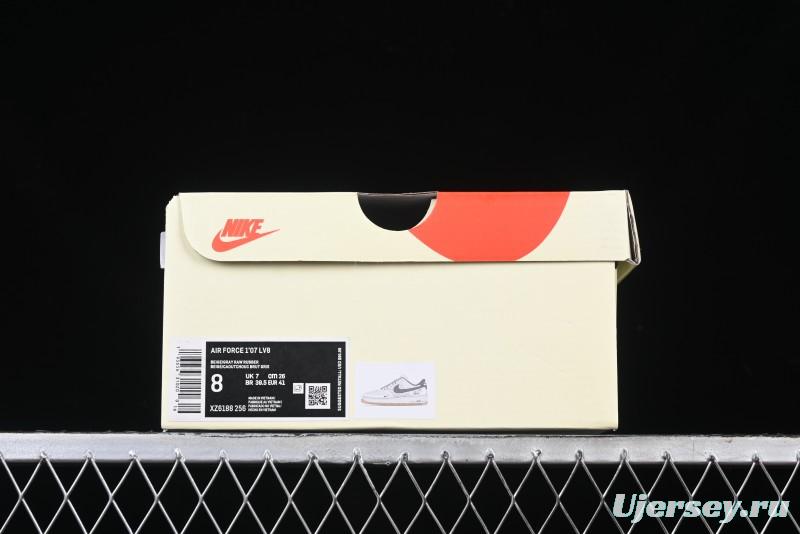 Nike Air Force 1 '07 Low Stussy Collaboration - Grey Swoosh Casual Sneakers - XZ6188-256