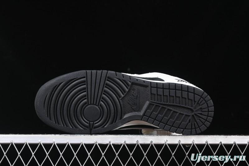 Nike SB Dunk Low Stussy Collaboration - High-End Custom Anniversary Edition Low-Top Casual Skate Shoes SF1029-402