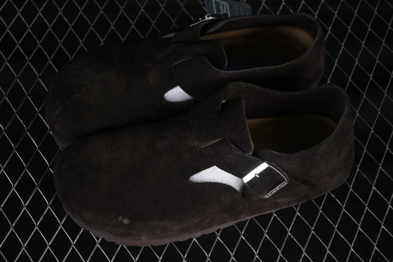 Birkenstock London BS Unisex Slip-On Casual Shoes with Soft Suede Leather and Lambswool Insole - BS