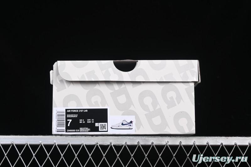 Nike Air Force 1 '07 Low The North Face x CDG Blue Double Swoosh Casual Sneakers - DM6688-019