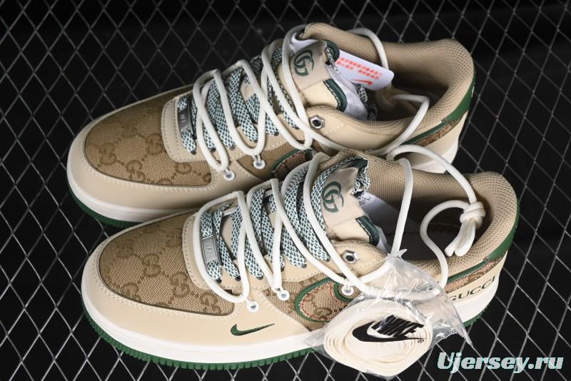 Nike Air Force 1 '07 Low Gucci Collaboration Lace-Up Low-Top Casual Sneakers - SJ1198-102