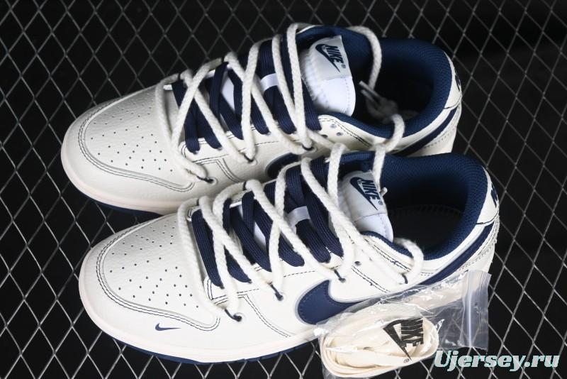 Nike SB Dunk Low Supreme Collaboration - Light Blue Mini Swoosh Anniversary Customized Low-Top Casual Skate Shoes - XX2025-568