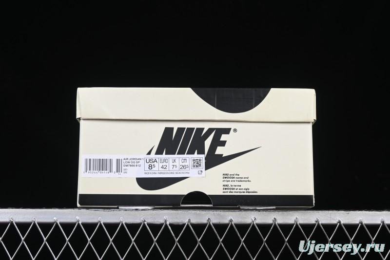 Nike Travis Scott x Air Jordan 1 Low OG AJ1 Reverse Swoosh Collaboration Sneakers - DM7866-812