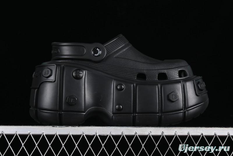 Balenciaga Hardcrocs Slide EVA Round-Toe Ultra Thick Sole Clog Sandals - W1S8N1010