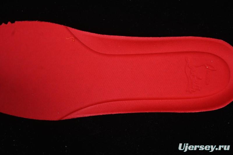 Christian Louboutin Funnyto Flat Comfortable Fashion Low-Top Sneakers with Raw Ice Blue Sole - X.D4