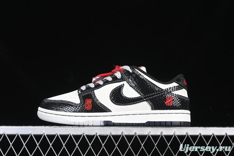 Nike SB Dunk Low UN Collaboration Year of the Snake Limited Edition Dual-Tone Black Snake Anniversary Custom Low-Top Casual Skate Shoes - AG3702-853