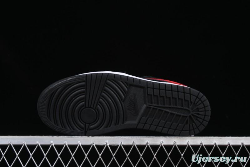 Nike Air Jordan 1 Low AJ1 Red Black Low Top Casual Sneakers - 553558-067