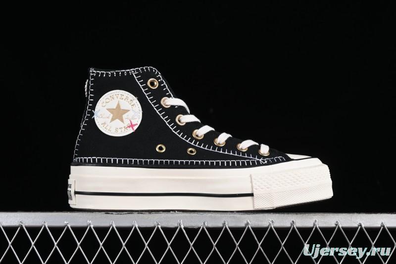 Converse All Star Lift Platform Sneakers with Daisy Stitch Detail - A08731C