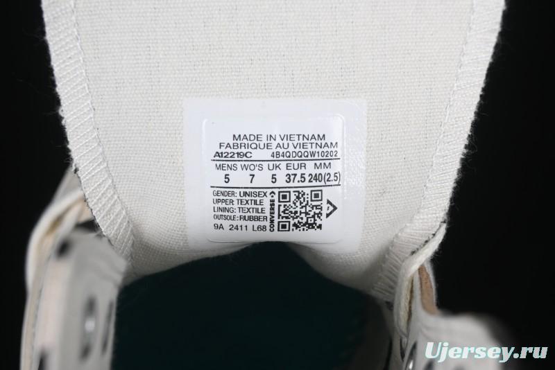 Converse x Brain Dead High Top Casual Sneakers with Mismatched Camouflage Design - A12219C