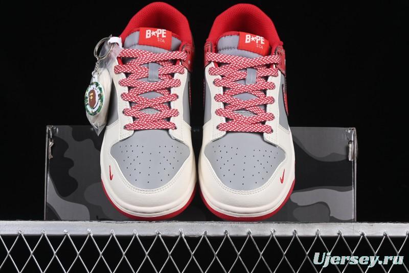 Nike SB Dunk Low BAPE Collaboration Anniversary High-End Custom Sneakers - BB8969-008