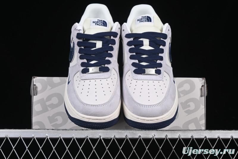Nike Air Force 1 '07 Low The North Face Collaboration Blue Swoosh Logo Casual Sneakers - XZ6188-913