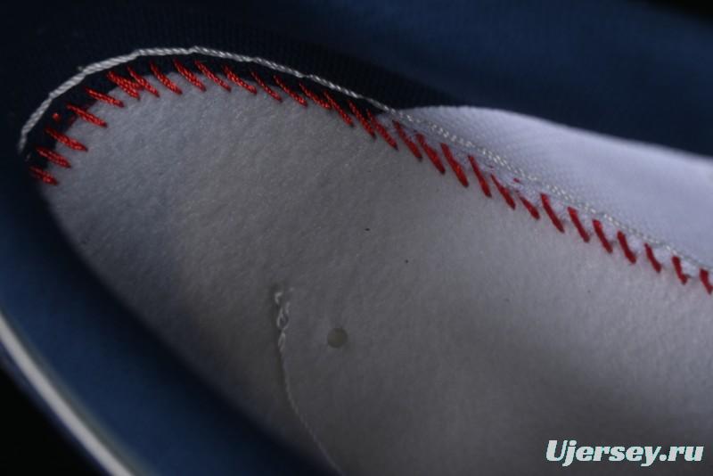 Nike Air Force 1 '07 Low Supreme Casual Sneakers in Grey Blue with Red Swoosh - XZ6188-382