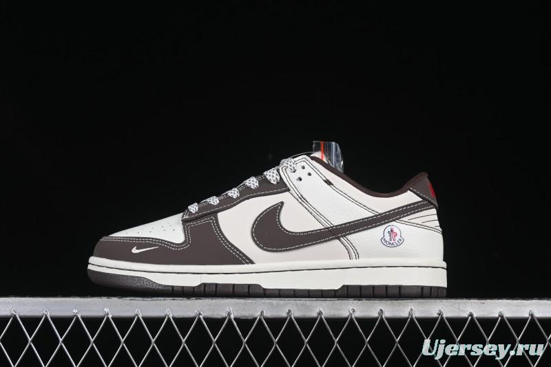 Nike SB Dunk Low Moncler Collaboration Anniversary High-End Customized Low-Top Casual Sneakers - AG3702-854