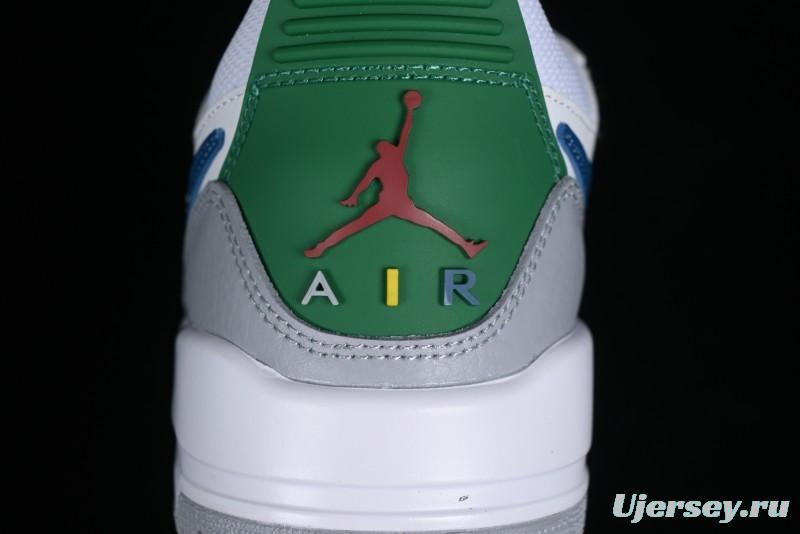 Nike Air Jordan Legacy AJ312 Low Triple Strap Sneakers with Premium Leather - CD9054-140