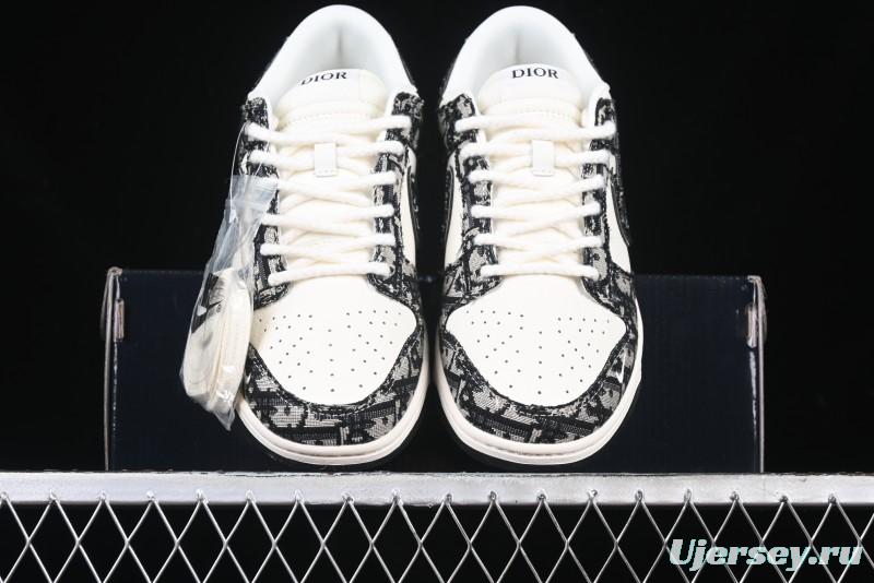 Nike SB Dunk Low Dior Collaboration Anniversary Customized Low-Top Casual Skate Shoes - YX5066-248
