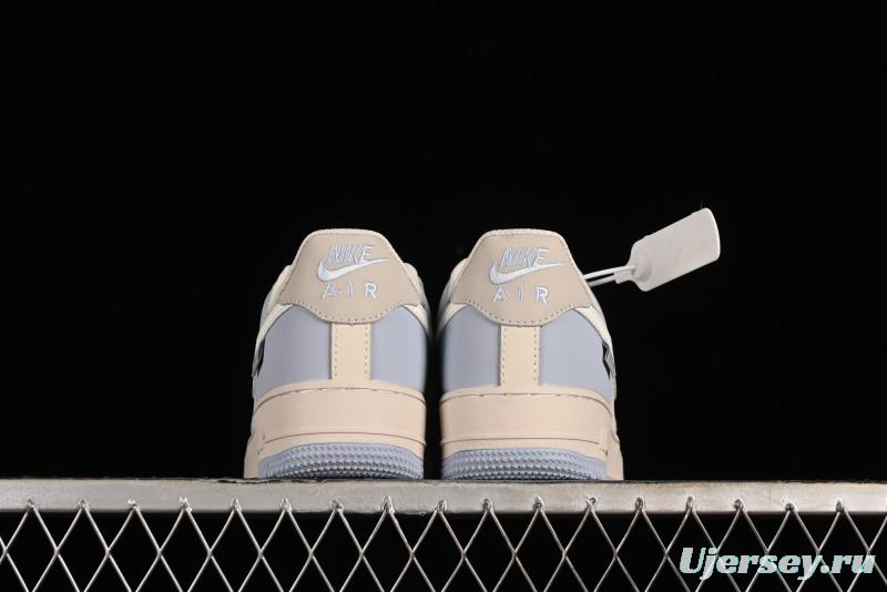 Nike Air Force 1 '07 Low Casual Sneakers in Ancient Blue with Full-Length Honeycomb Air Cushion - DB3301-199