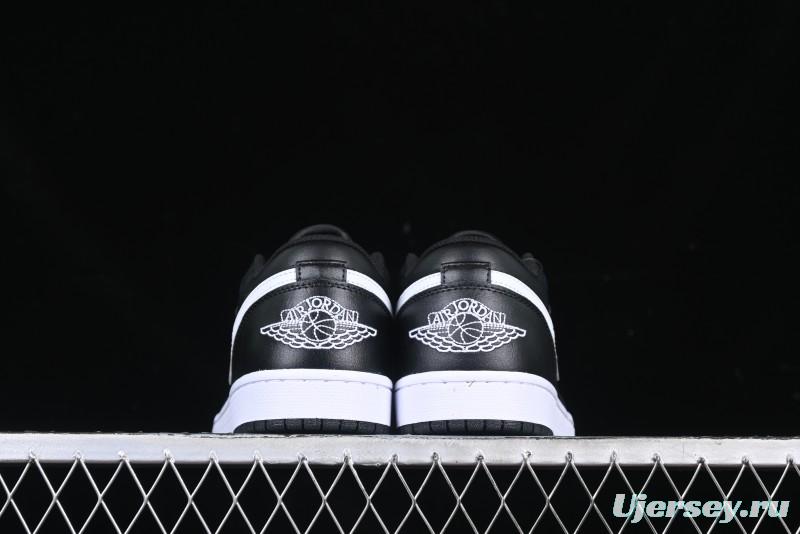 Nike Air Jordan 1 Low Retro Basketball Shoes in Black and White - 553558-043