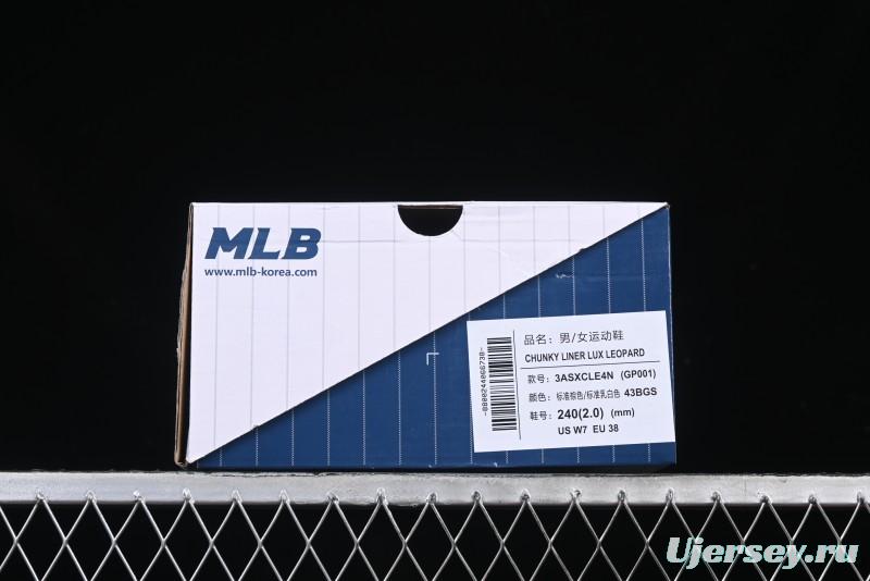 New York Yankees Chunky Liner Lux Leopard Thick Sole Casual Running Shoes - 3ASXCLE4N43BGS