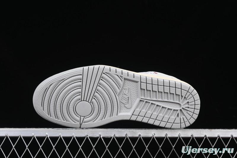 Nike Travis Scott x Fragment Design x Air Jordan 1 Low OG SP AJ1 Low Top Casual Sneakers - AG3702-808