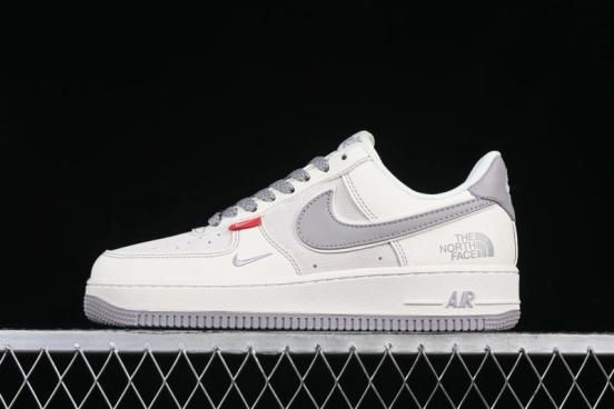 Nike Air Force 1 '07 Low The North Face Collaboration Beige Grey Red Label Casual Sneakers - BB7518-009