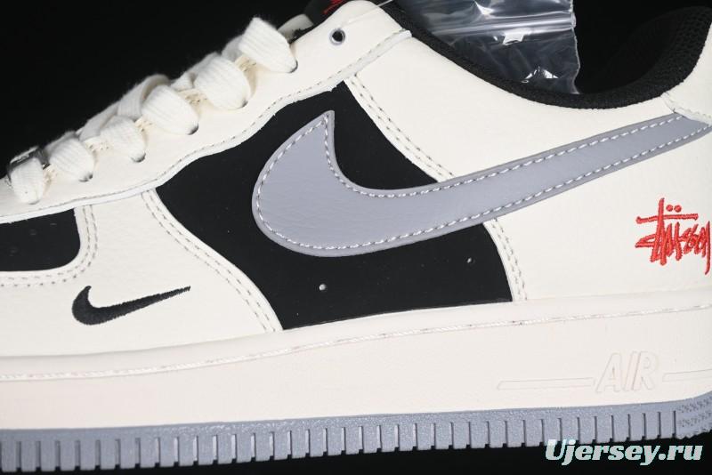 Nike Air Force 1 '07 Low Stussy Collaboration Beige Grey Black Low-Top Casual Sneakers - XZ6188-766