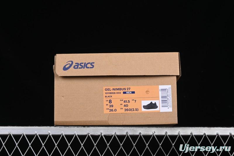 Asics Gel-Nimbus 27 Retro Breathable Casual Shoes Cushioned Men's Durable Running Shoes - 1011B958-002