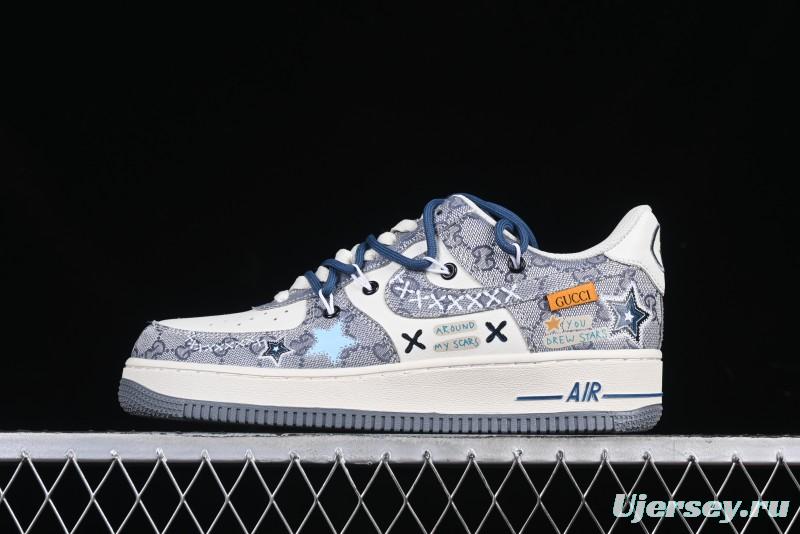 Nike Air Force 1 '07 Low Blue Star Casual Sneakers - BD0077-222