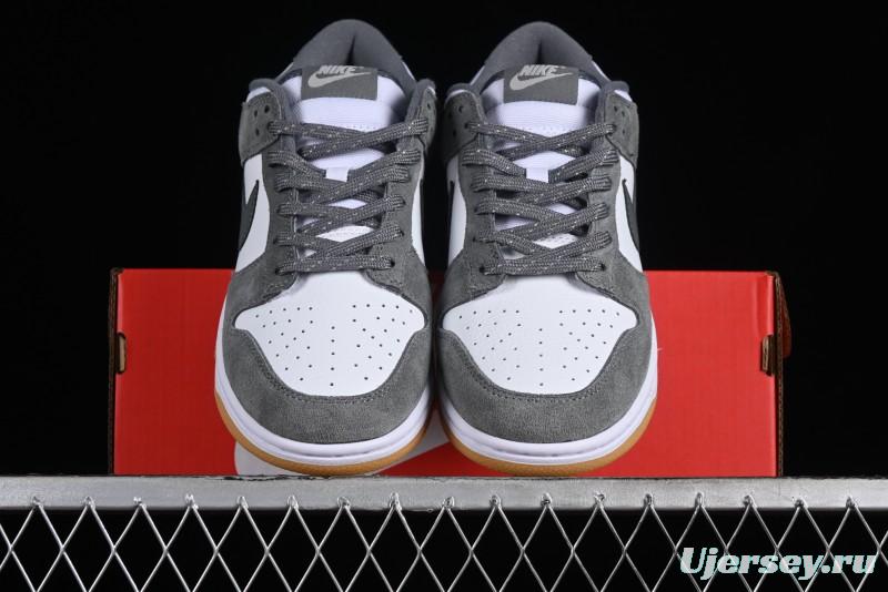 Nike Dunk Low SB Grey Gum Retro Skate Shoes with Suede Overlays - FV0389-100