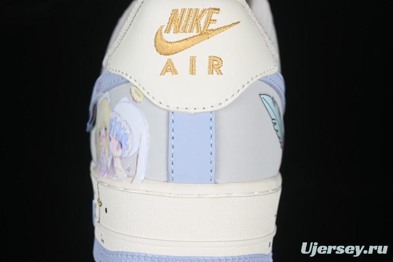Nike Air Force 1'07 Low "Cherub" Anime Hand-Painted Doodle Low-Top Casual Sneakers - DB3301-711