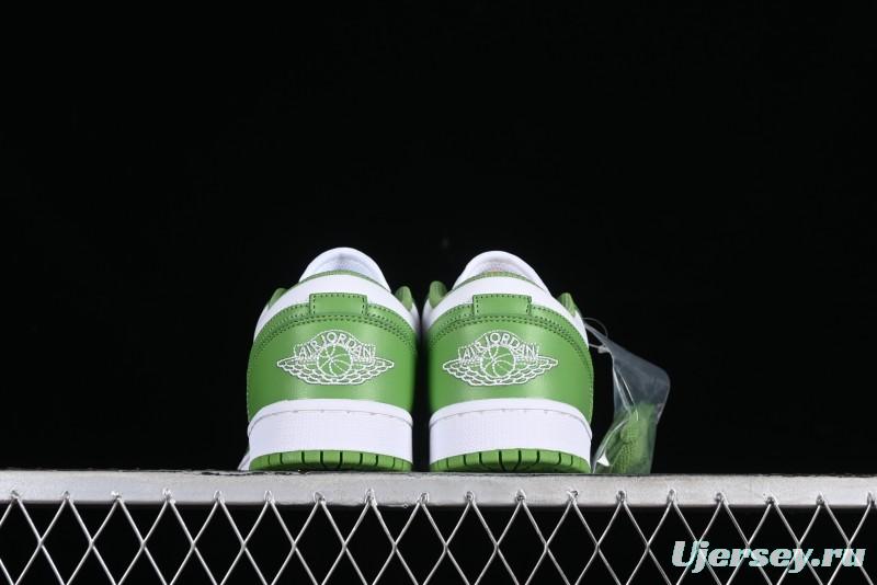 Nike Air Jordan 1 Low AJ1 White Green Low Top Lifestyle Basketball Shoes - HF4823-100