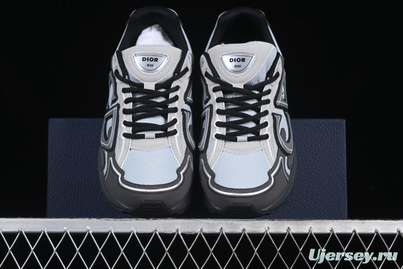 Dior B30 Sneakers with Reflective CD30 Logo and Lightweight Rubber Sole - CD30