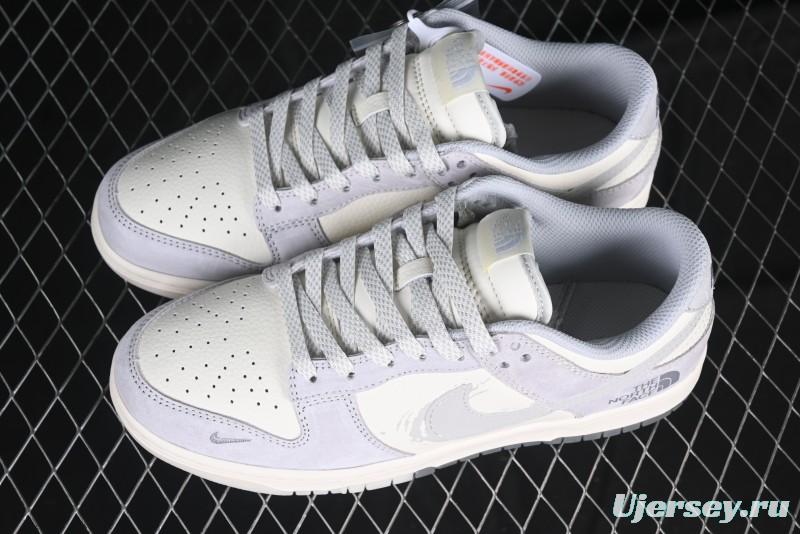 Nike SB Dunk Low The North Face Graffiti Grey Check Anniversary Customized Low-Top Casual Skate Shoes - DM6868-017