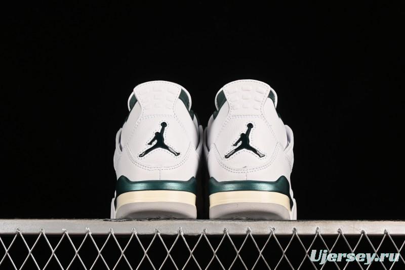 Nike Air Jordan 4 Retro Sneakers with Oxidized Green Accents and Visible Air Cushion - AQ8138-103