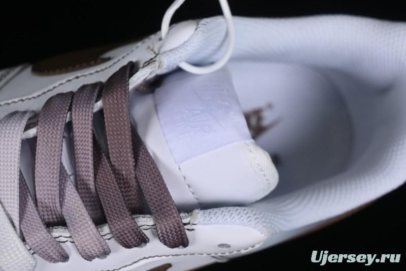 Nike Air Force 1 '07 Low Custom Anime Theme Gradient Brown Swoosh Casual Sneakers - FN0366-103