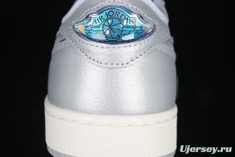 Nike Air Jordan 1 Low OG Retro Basketball Shoes Snake Year Limited Edition Silver Snake - HF3144-100