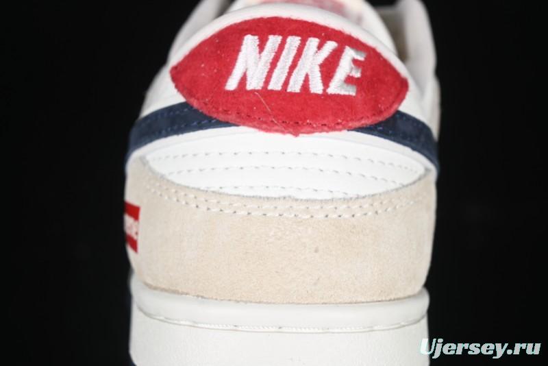 Nike SB Dunk Low Supreme Collaboration - Cream Coffee Anniversary High-End Custom Low-Top Casual Skate Shoes - AG3702-850