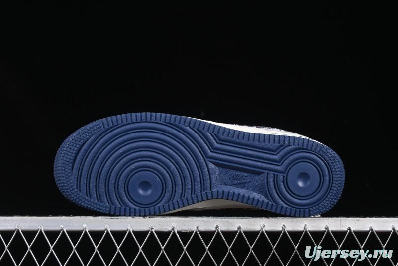 Nike Air Force 1 '07 Low Dior Collaboration Grey Blue Ghost Face Casual Sneakers - KK1988-044