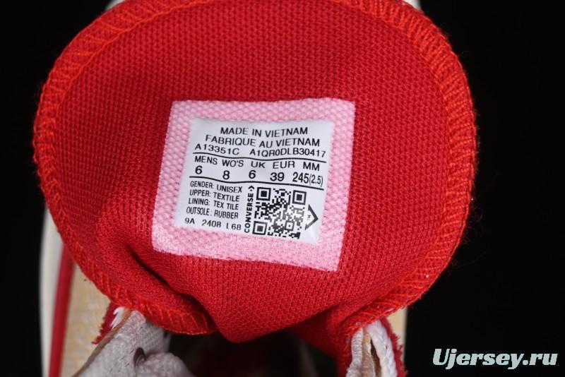 Converse 1970s CNY Year of the Snake Limited Edition High-Top Canvas Sneakers with Gold Star Chain and Metallic Snake Lace Jewelry - A13351C