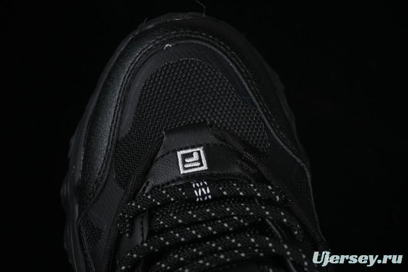 Fila Fusion Retro Mars Running Shoes with Lace-Up Design and Cushioned Sole - F12W422103FBK