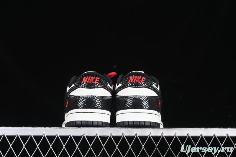 Nike SB Dunk Low UN Collaboration Year of the Snake Limited Edition Dual-Tone Black Snake Anniversary Custom Low-Top Casual Skate Shoes - AG3702-853