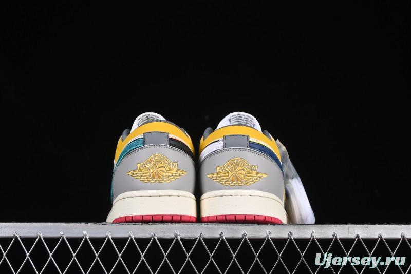 Nike Air Jordan 1 Low AJ1 Mismatch Colorway Low-Top Casual Sneakers - HV4511-133