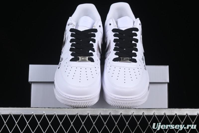 Nike Air Force 1 '07 Low Casual Sneakers with Chinese Ink Painting Design - ZH0316-062