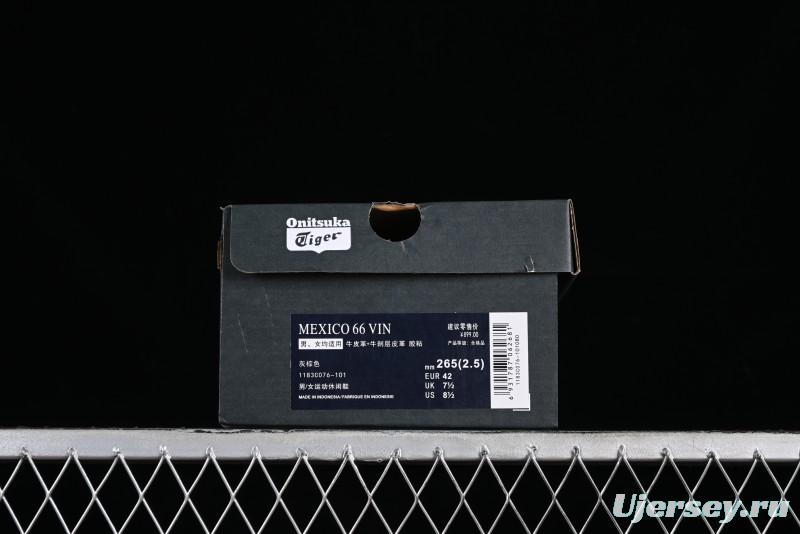 Onitsuka Tiger Mexico 66 Low-Top Leather Casual Running Shoes - 1183C076-101