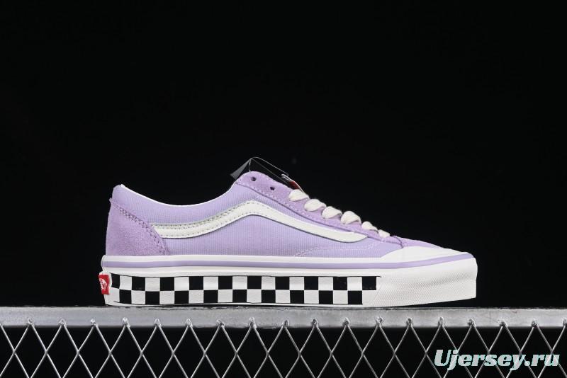 Vans Old Skool Reissue 136 Purple Checkerboard Retro Canvas Shoes - VN000MT6E3N